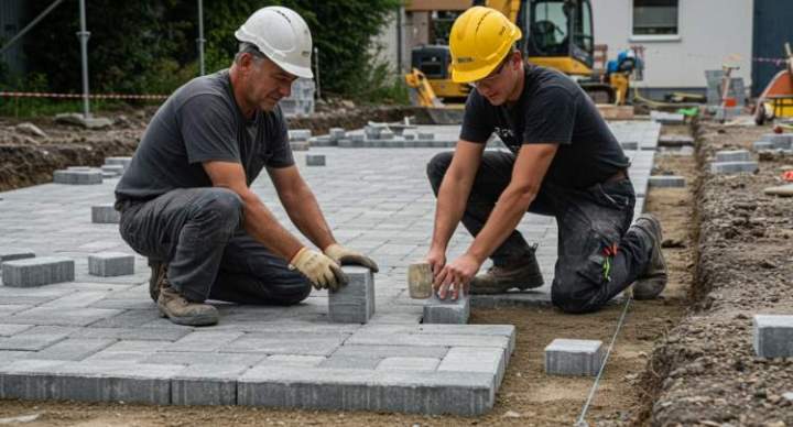 Pose de pavés, Ahetze