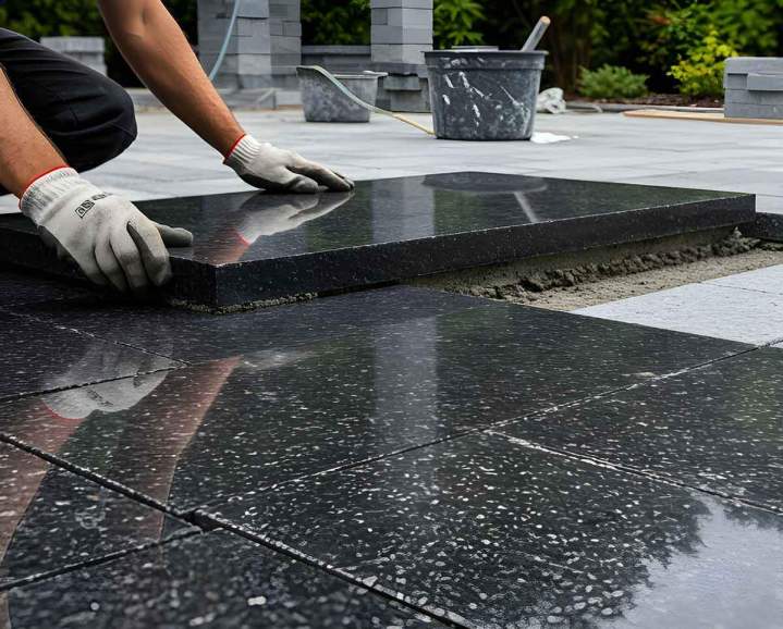 Pose de dalles en granit Saint-Pierre-d'Irube